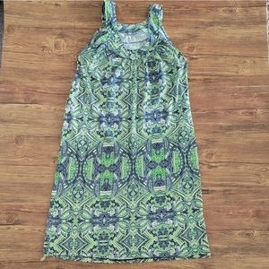 VINTAGE Paisley UNITI Casual Stretch Tank Dress - Size Small